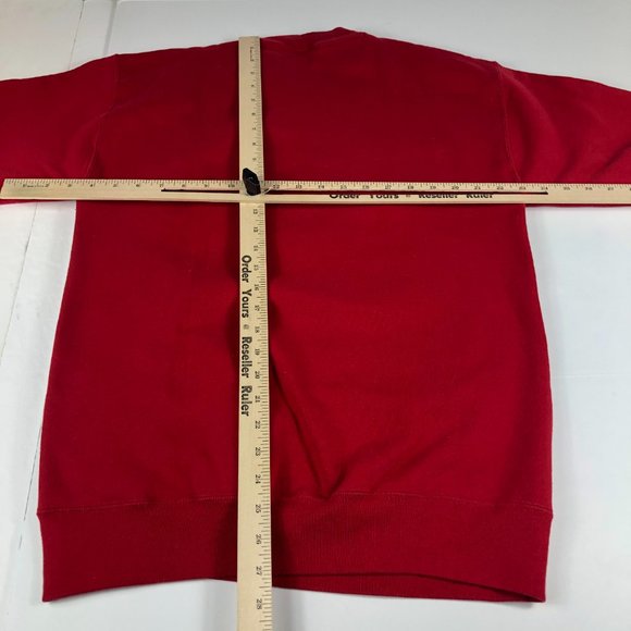 VTG Chicago Bulls World Champ Sweatshirt Adult Large Red Faded Big Logo Crewneck - Picture 14 of 16